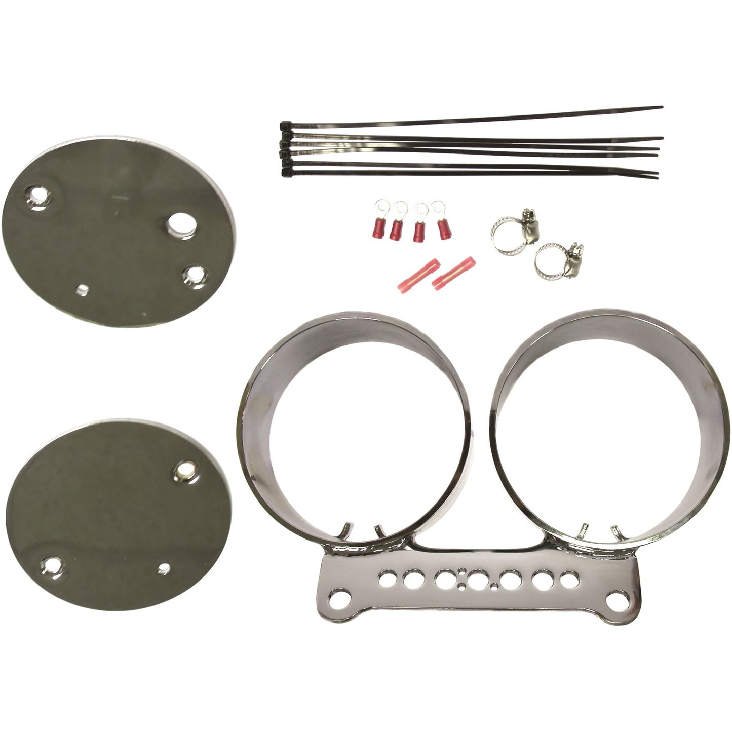 Harddrive Dual Gauge Mount Bracket Kit Chrome  169389_256567