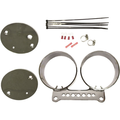 Harddrive Dual Gauge Mount Bracket Kit Chrome  169389_256567