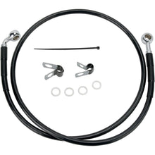 Drag Specialties +6" Brake Line - Front - Black Vinyl - 04-10XL 1741-2529_256622