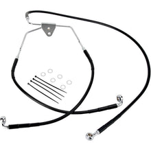 Drag Specialties +4" Brake Line - Front - Black Vinyl - FLH 96-07 1741-2516_256635