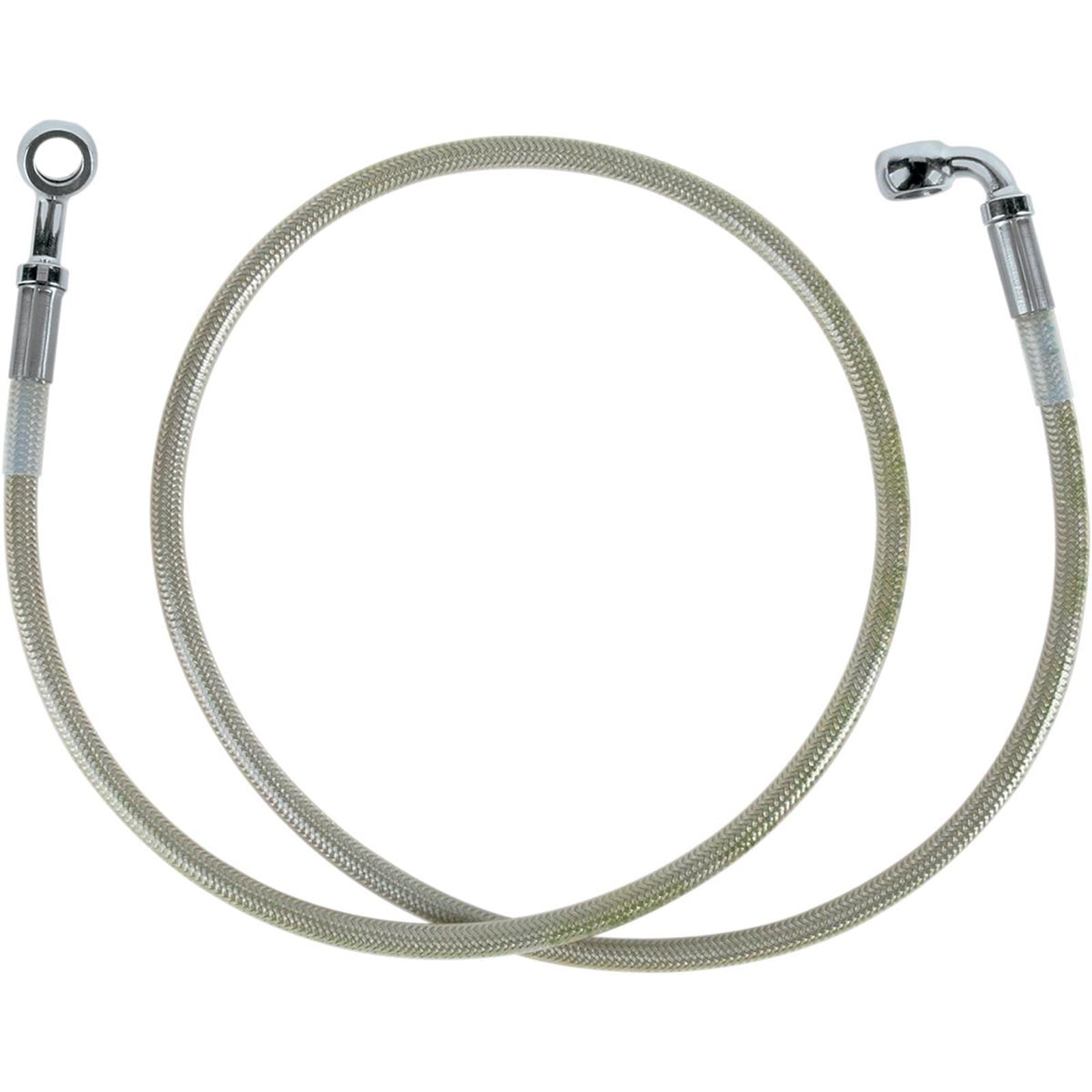 Drag Specialties Front Brake Line XLC 96-98 Clear-Coated Stainless Steel 1204-2754_256660