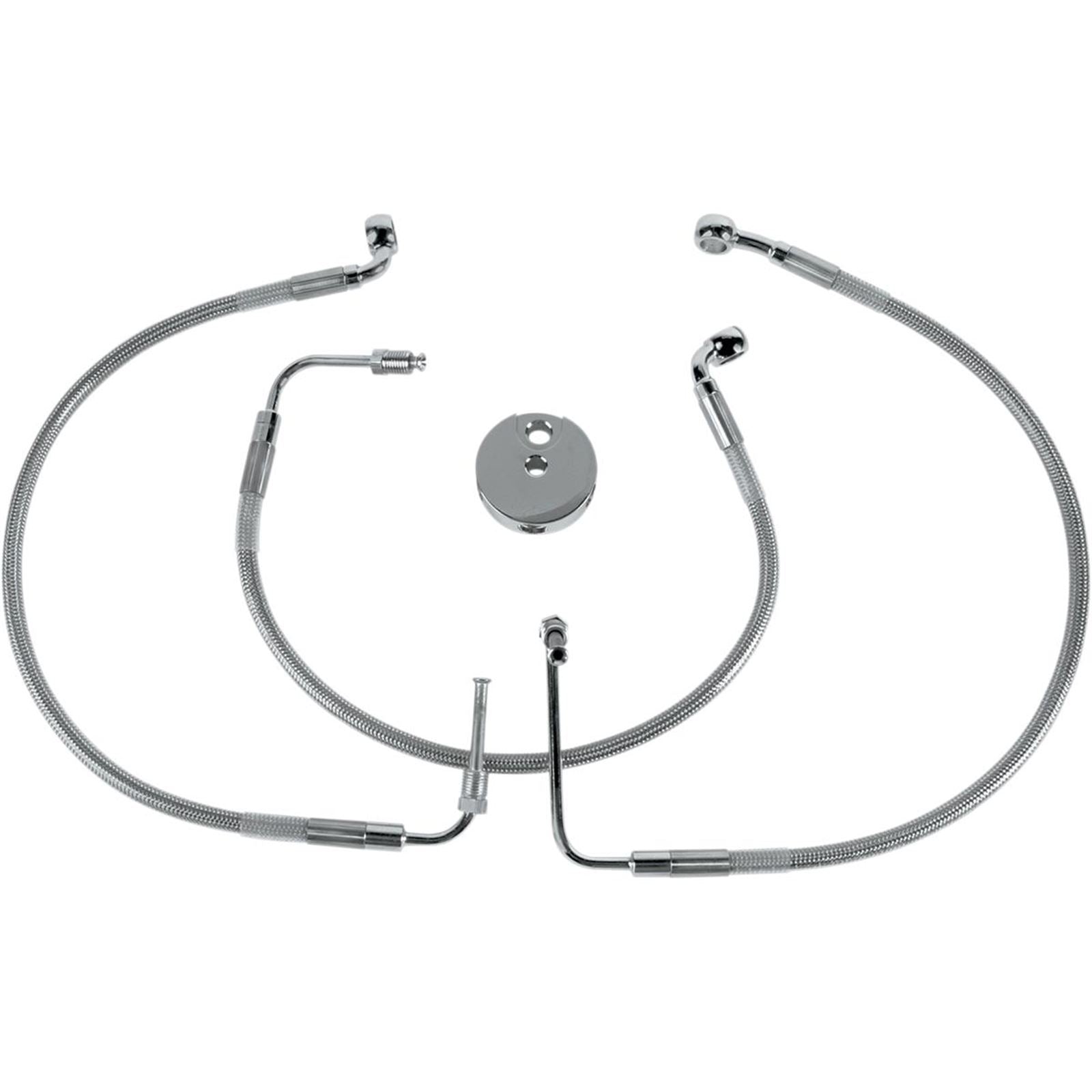 Drag Specialties Front Brake Line XLS 96-03 Clear-Coated Stainless Steel 1204-2755_256661