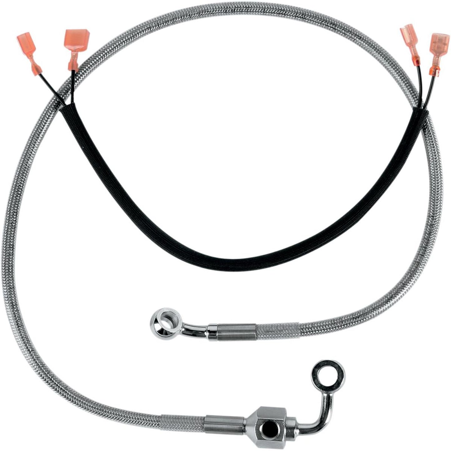 Drag Specialties Rear Brake Line XL 00-03 Clear-Coated Stainless Steel [MPN: 1204-2752]_256673