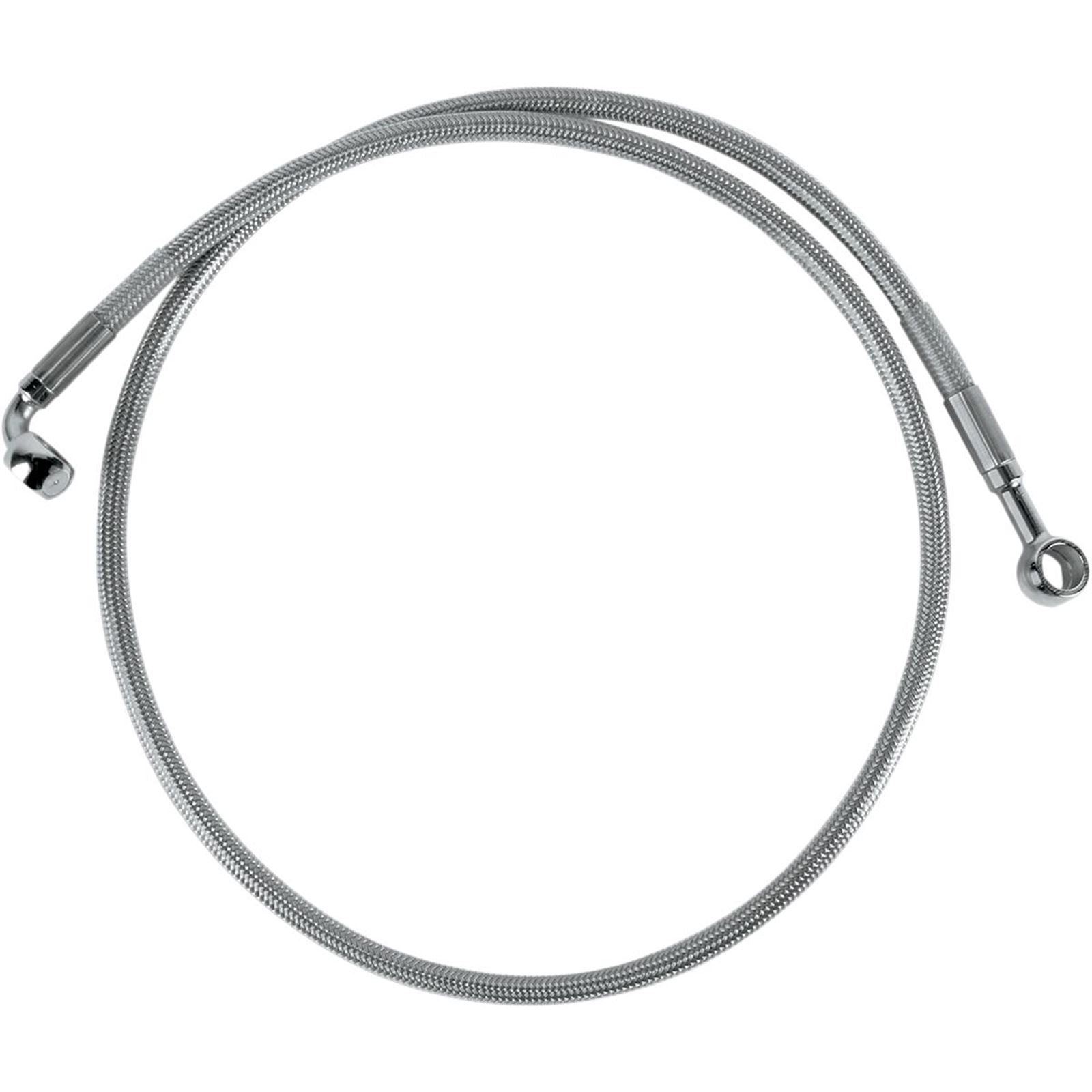 Drag Specialties Front Brake Line XL/H 88-03 Clear-Coated Stainless Steel 1204-2753_256674