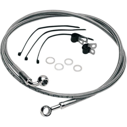 Drag Specialties Front Brake Line - FXST/DWG - Clear-Coated Stainless Steel 1204-2740_256678