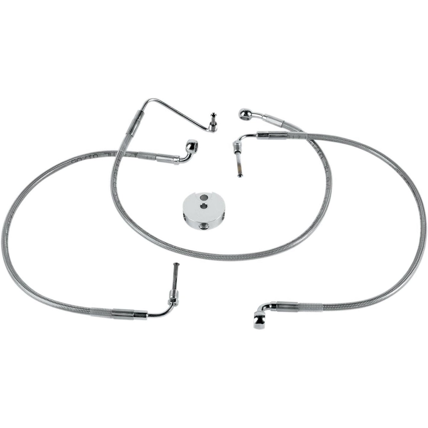 Drag Specialties Front Brake Line FXDL 96-00 Clear-Coated Stainless Steel 1204-2741_256680