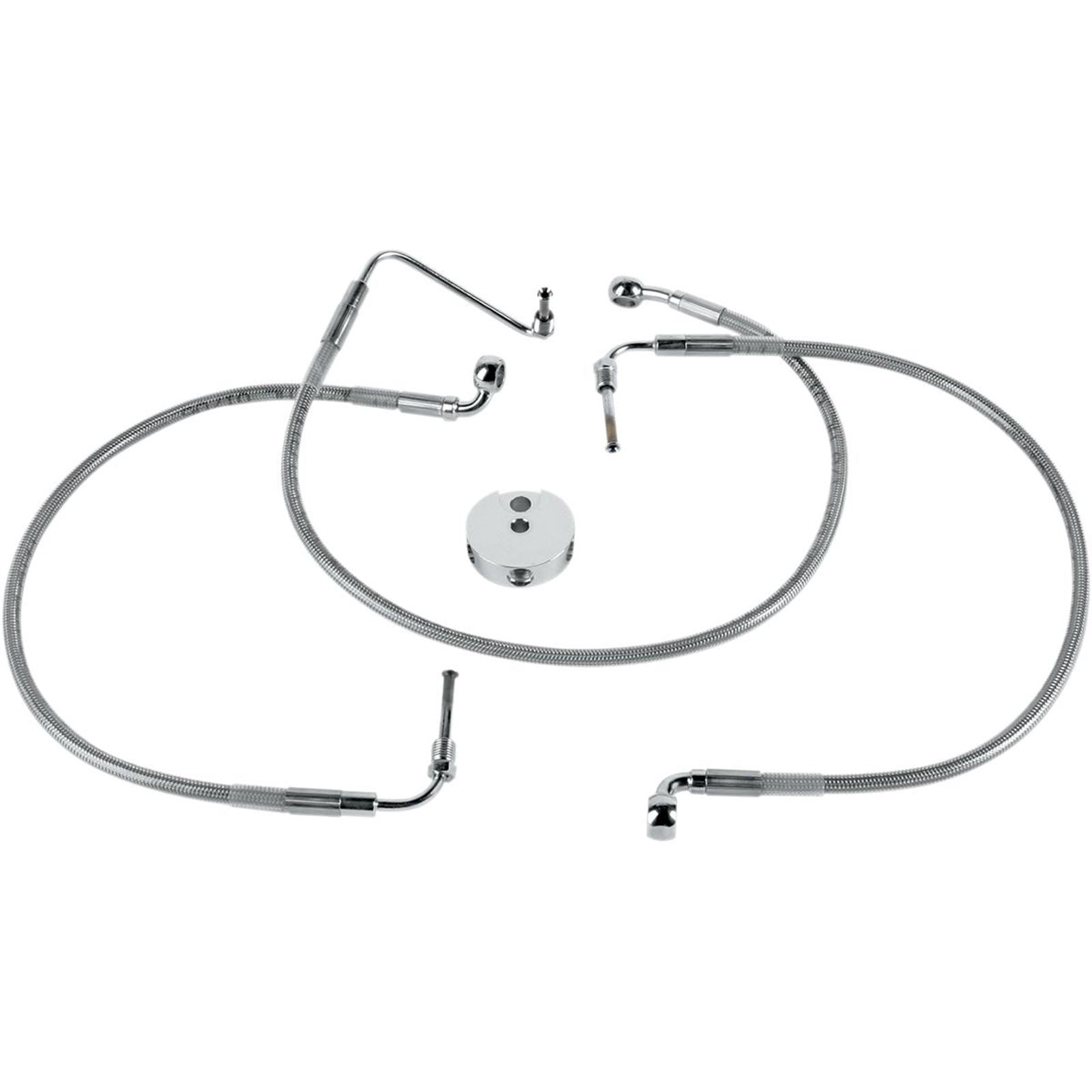 Drag Specialties Front Brake Line FXDX 99-05 Clear-Coated Stainless Steel 1204-2742_256681