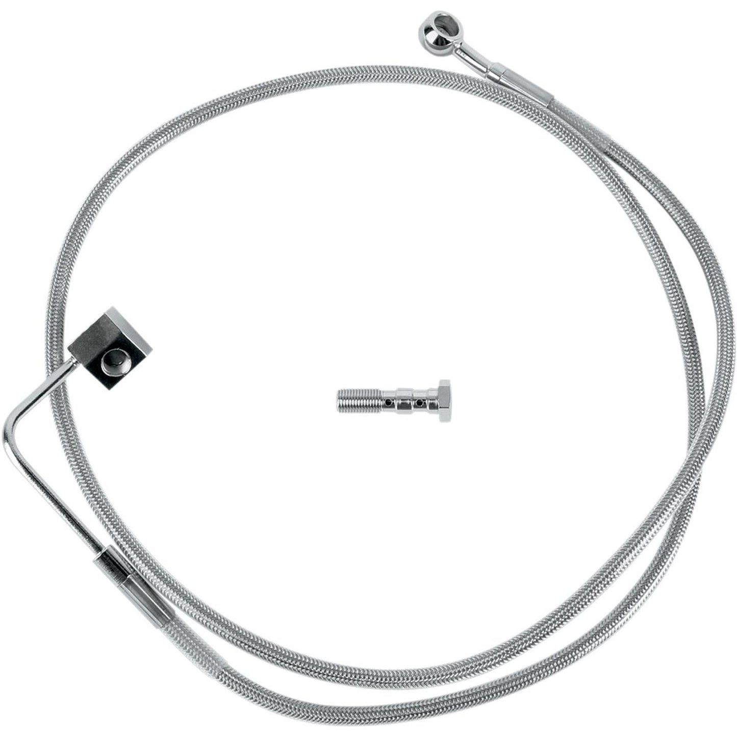Drag Specialties Rear Brake Line FLST 87-99 with  Wire Harness Stnls [MPN: 1204-2743]_256682