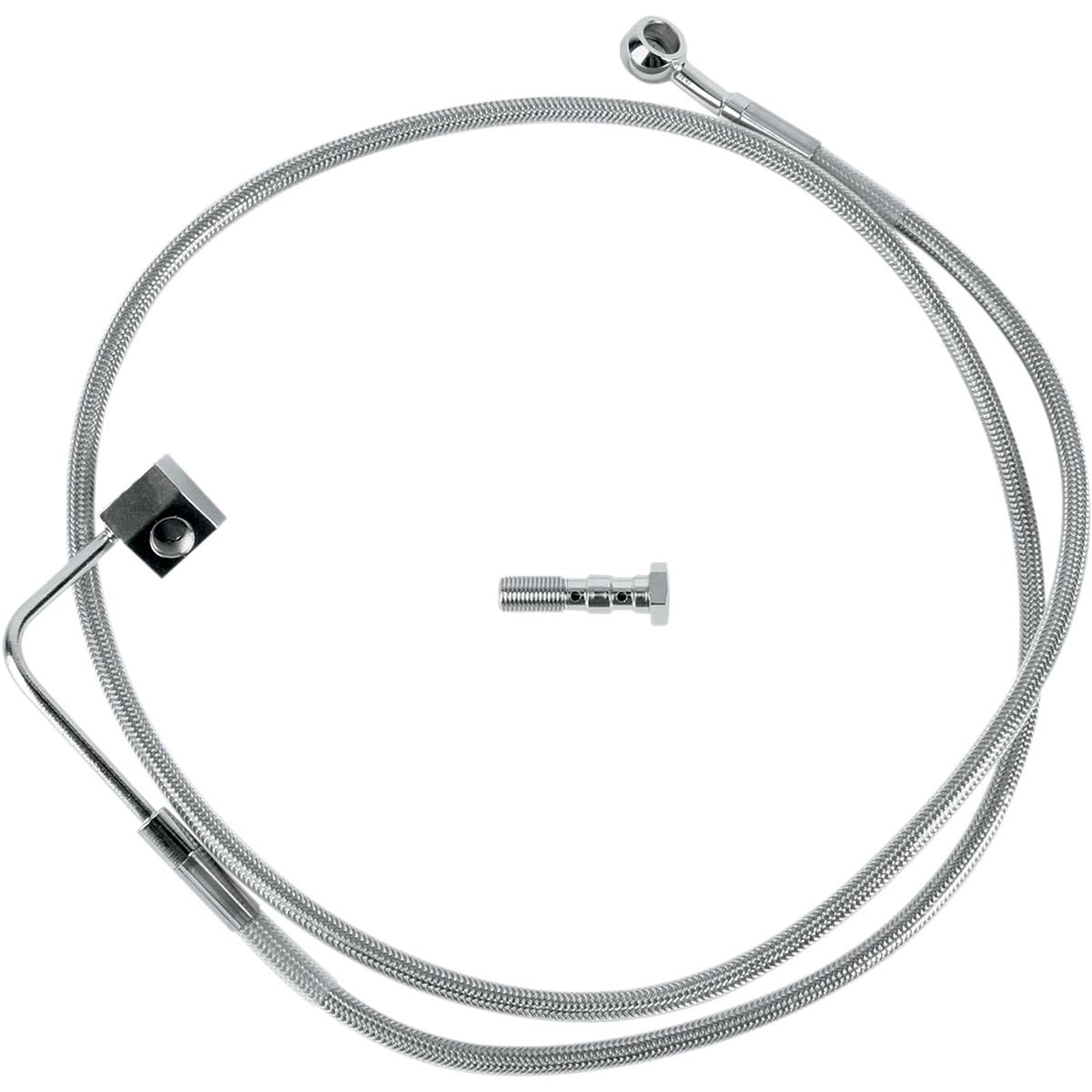 Drag Specialties Rear Brake Line FLST 87-99 with  Wire Harness Stnls [MPN: 1204-2743]_256682