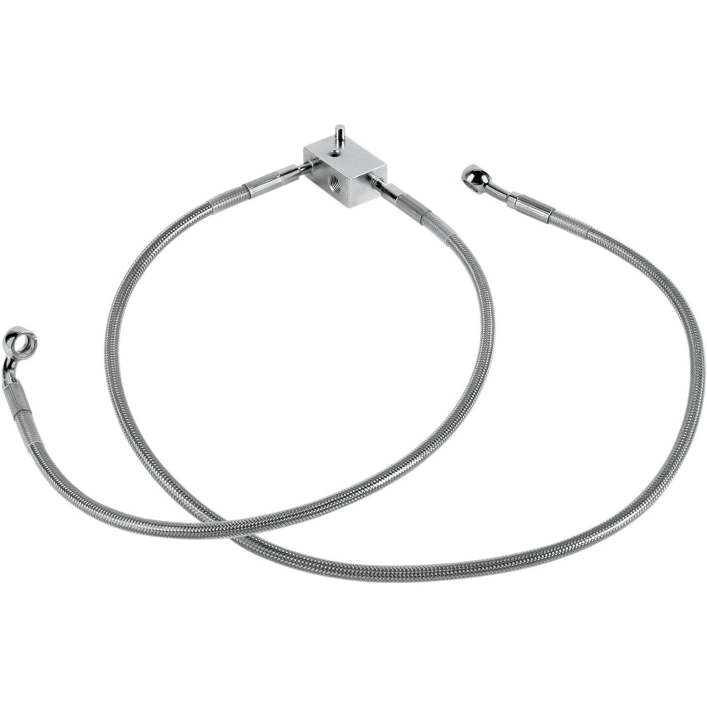 Drag Specialties Rear Brake Line FX/FLST 00-03 Clear-Coated Stainless Steel [MPN: 1204-2744]_256683