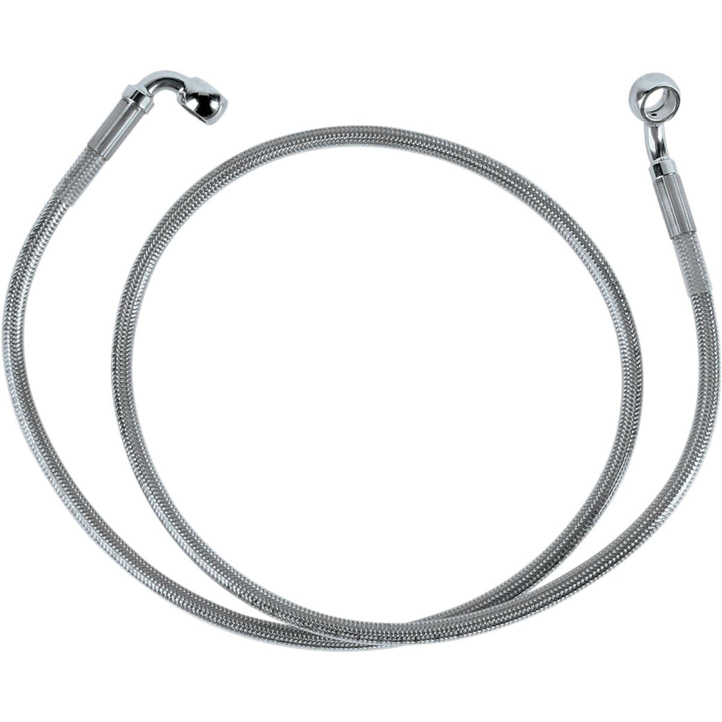 Drag Specialties Front Brake Line - FXDL - Clear-Coated Stainless Steel 1204-2735_256686