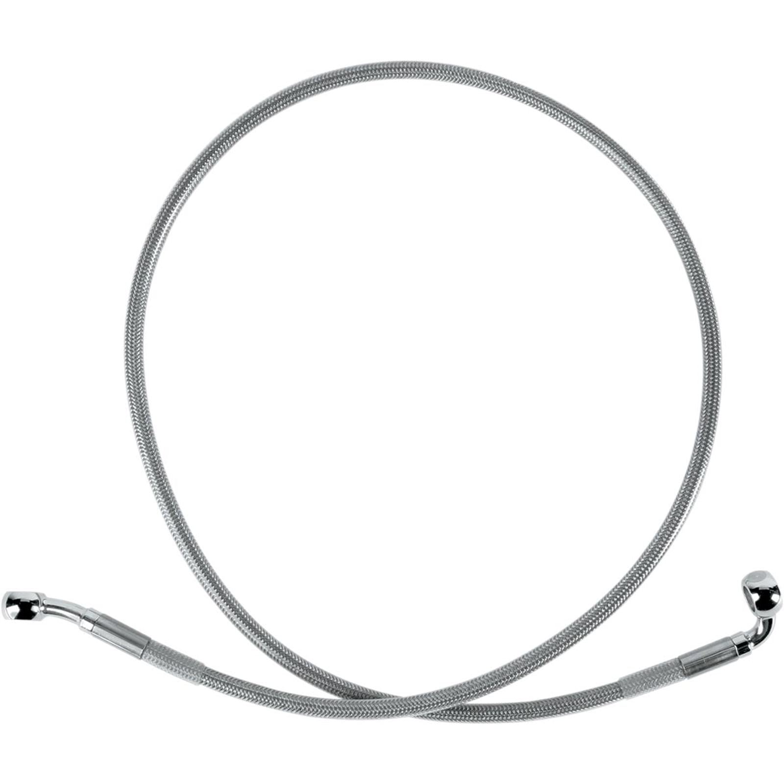 Drag Specialties Front Brake Line FXD 00-05 Clear-Coated Stainless Steel 1204-2737_256690