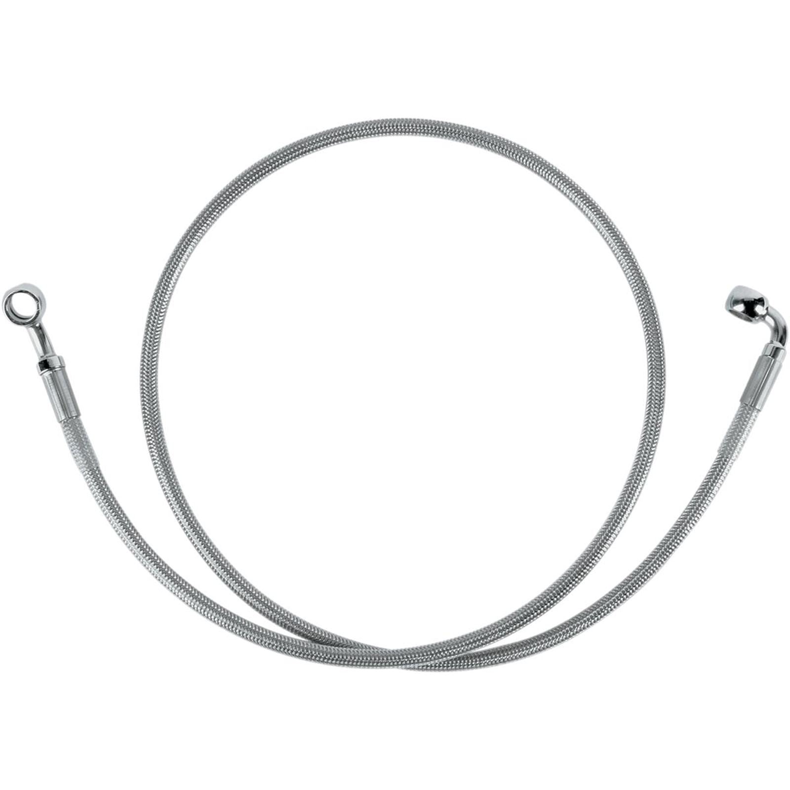 Drag Specialties Front Brake Line FXD 95-99 Clear-Coated Stainless Steel 1204-2738_256691