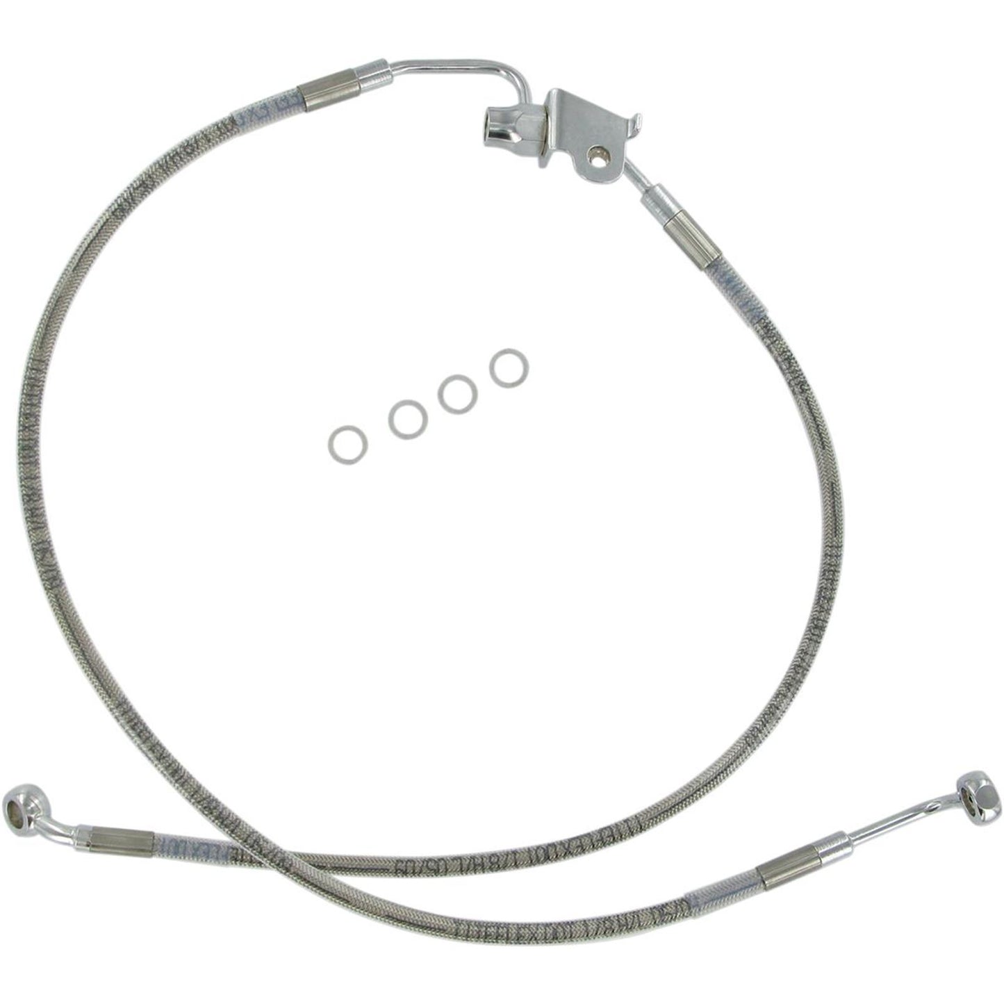 Drag Specialties Rear Brake Line FLHT 05-07 Clear-Coated Stainless Steel [MPN: 1741-1789]_256728