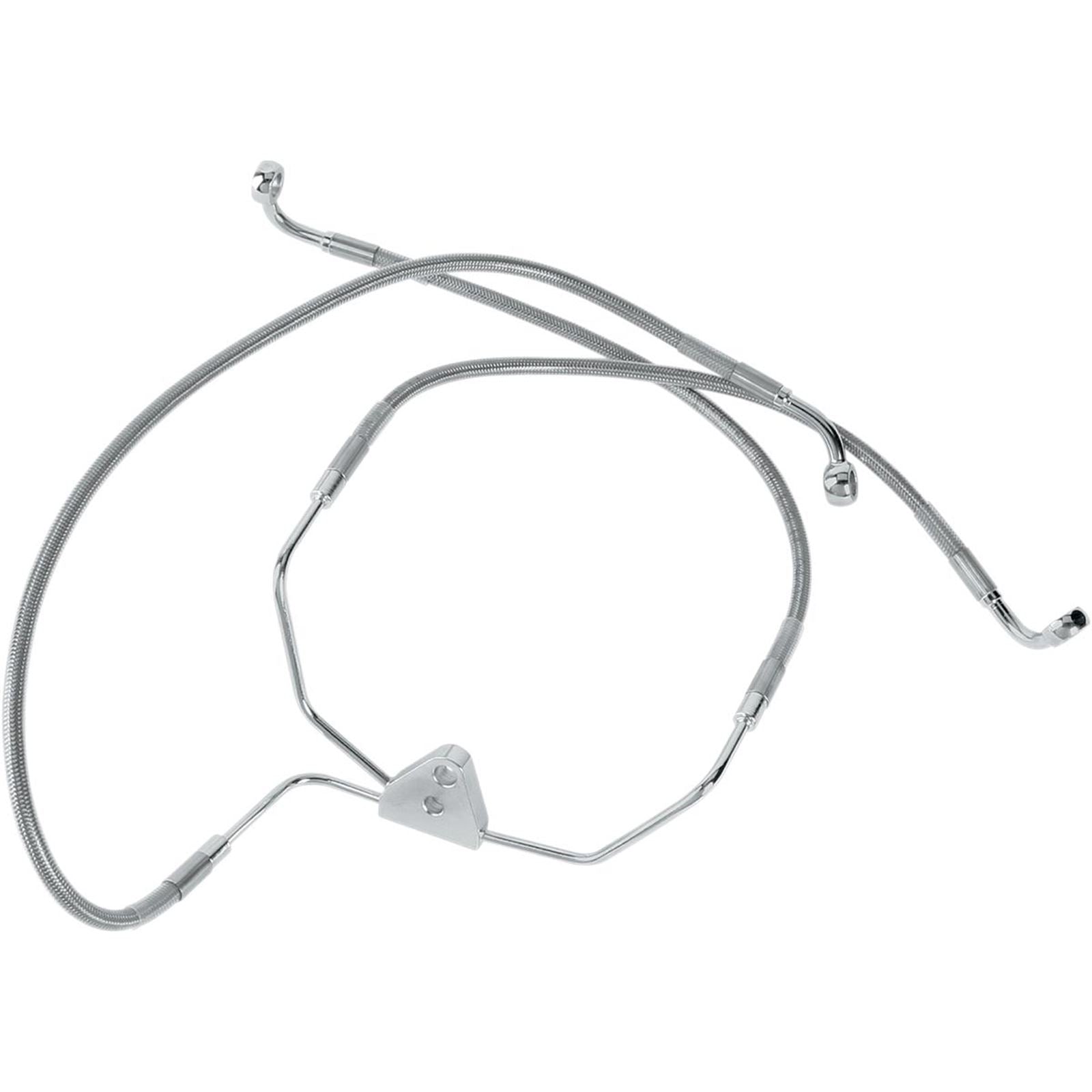 Drag Specialties Front Brake Line FLHT 96-07 Clear-Coated Stainless Steel [MPN: 1741-0868]_256733