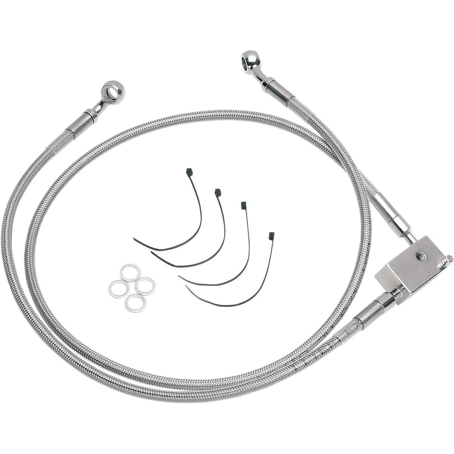 Drag Specialties +2" Brake Line - Rear - Stainless Steel - 00-03FXST [MPN: 1741-0175]_256810