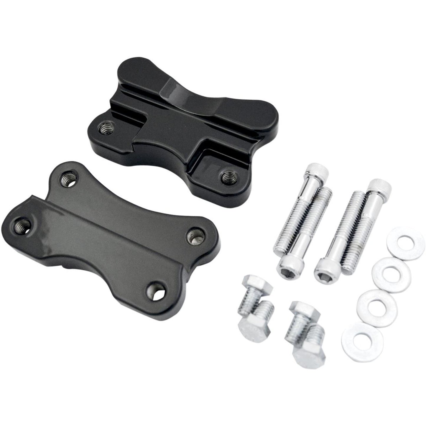 Drag Specialties Fender-To-Fork Adapters - Gloss Black [MPN: 1410-0067]_257273
