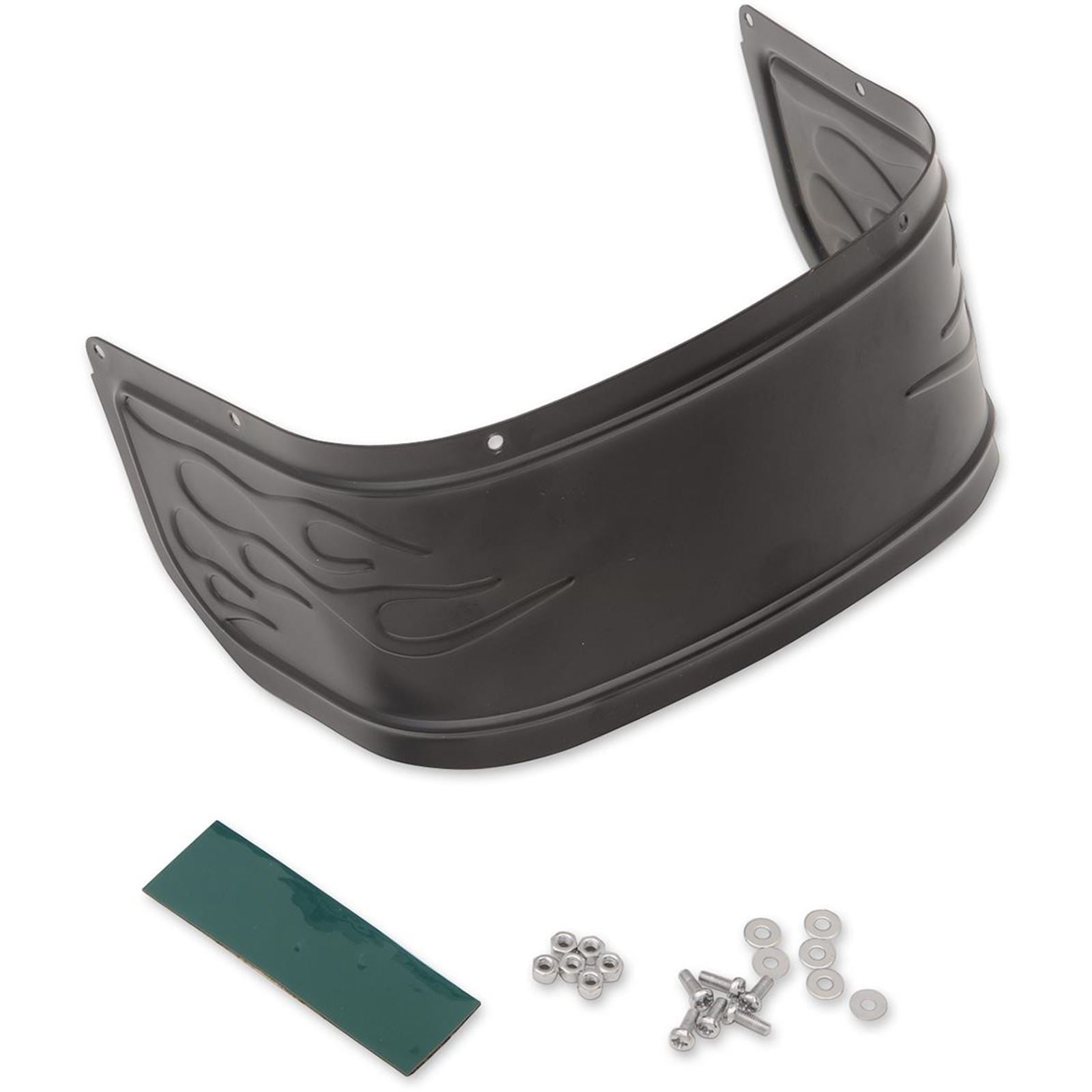 Drag Specialties Front Fender Skirt - Satin Black - Flame 1405-0224_257282