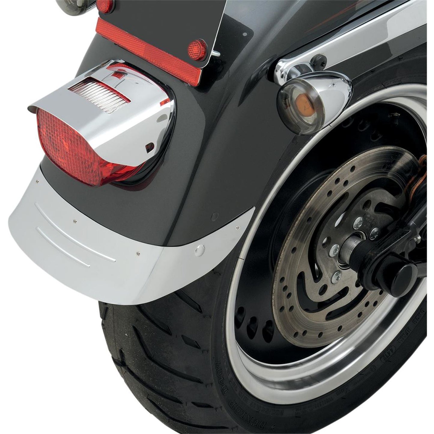 Drag Specialties Rear Fender Skirt - Chrome - Embossed 1405-0171_257294