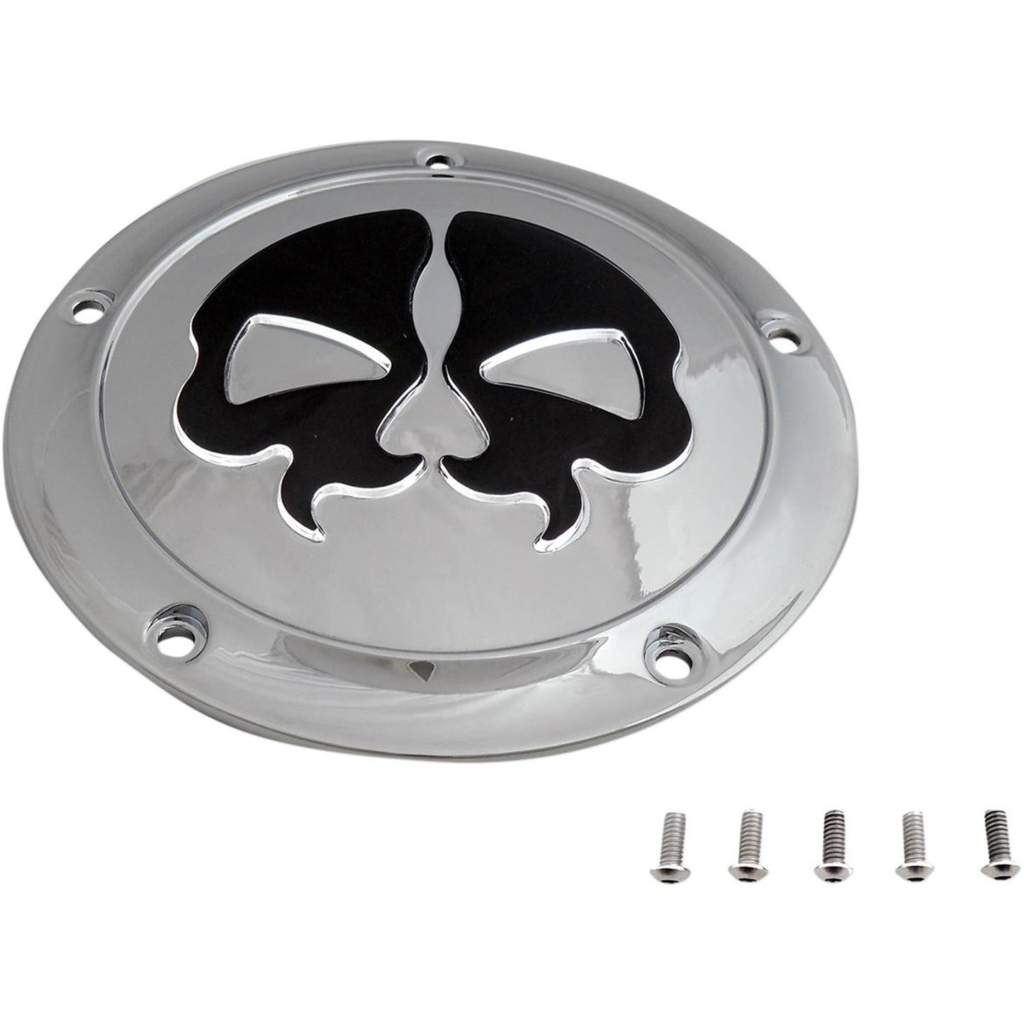 Drag Specialties Split Skull Derby Cover - Chrome 1107-0552_257487