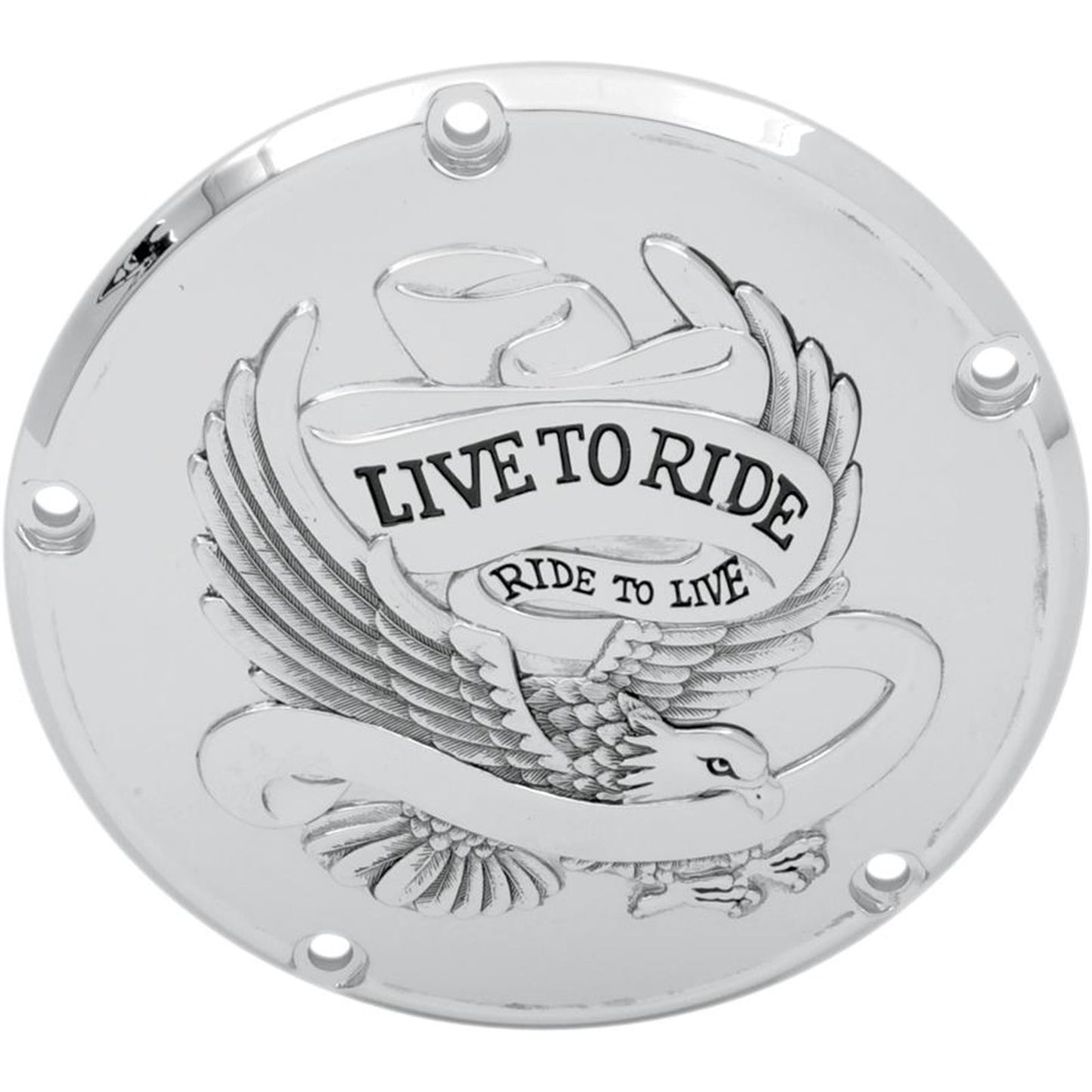 Drag Specialties 5-Hole - Chrome - Live to Ride Derby Cover 1107-0157_257563