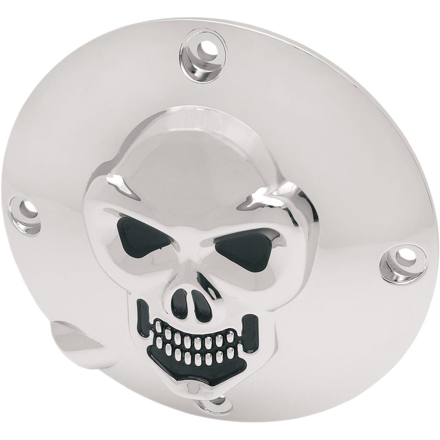 Drag Specialties Skull Derby Cover - Chrome - 4 Hole 1107-0034_257579