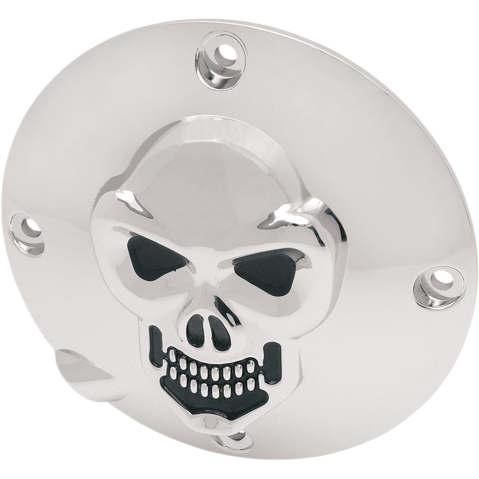 Drag Specialties Skull Derby Cover - Chrome - 4 Hole 1107-0034_257579