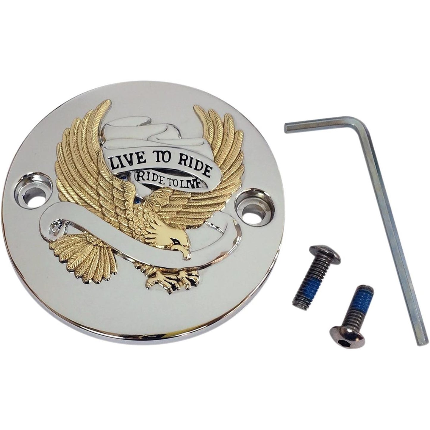Drag Specialties Points Cover - Gold - Live to Ride - Milwaukee-Eight 0940-1646_257589