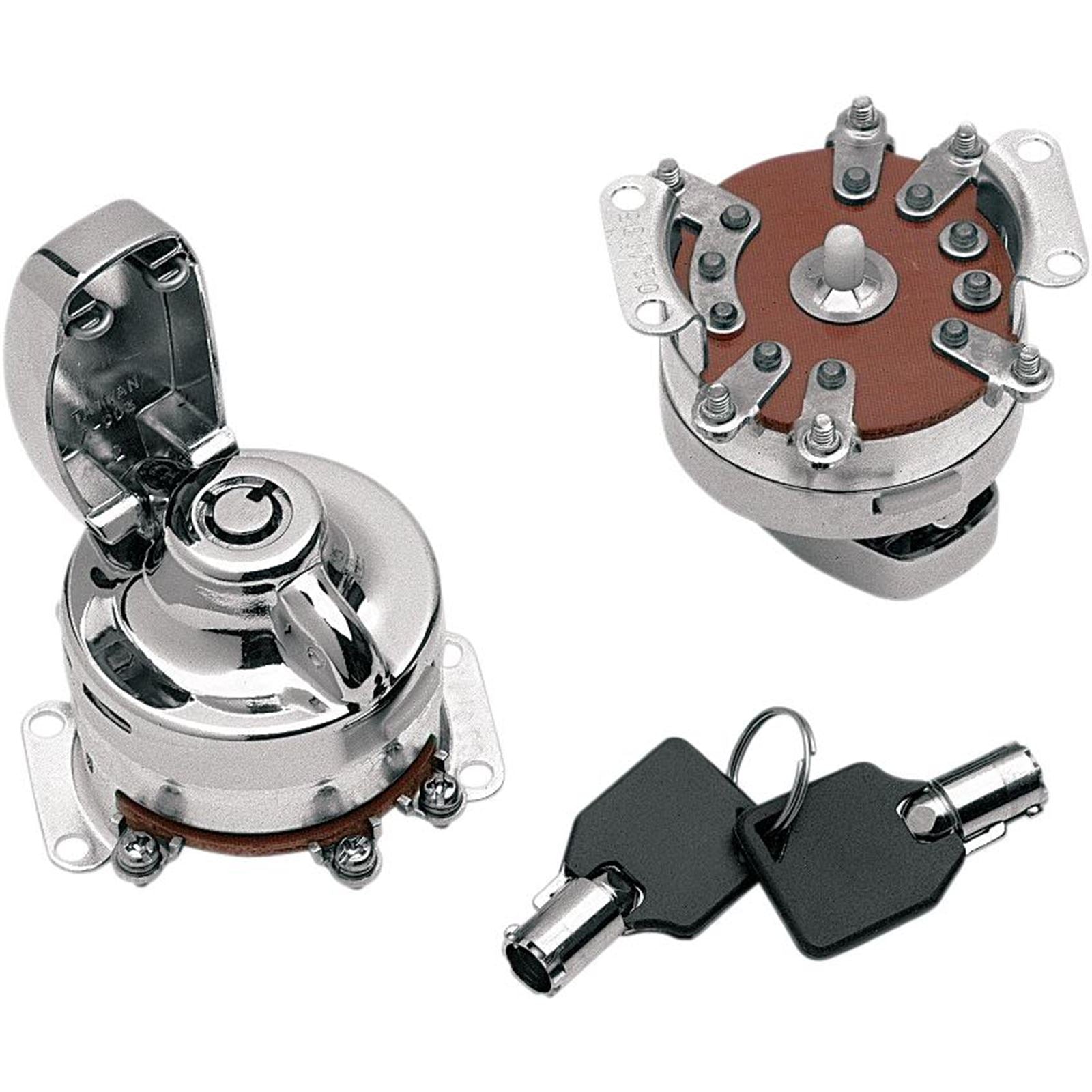 Drag Specialties 6-Pole Ignition Switch - Round Key 0909-0202_257675