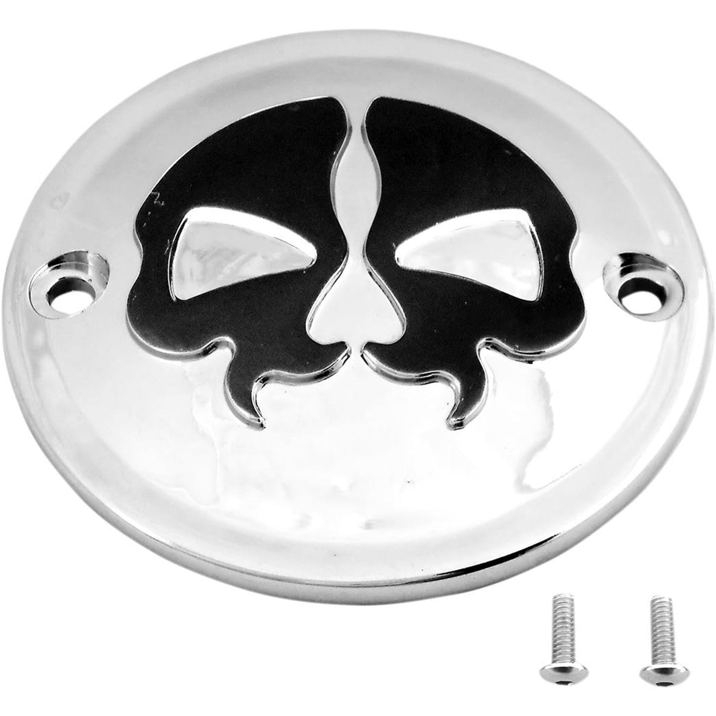 Drag Specialties Point Cover Split Skull - Chrome - 2 Hole 0940-1614_257702
