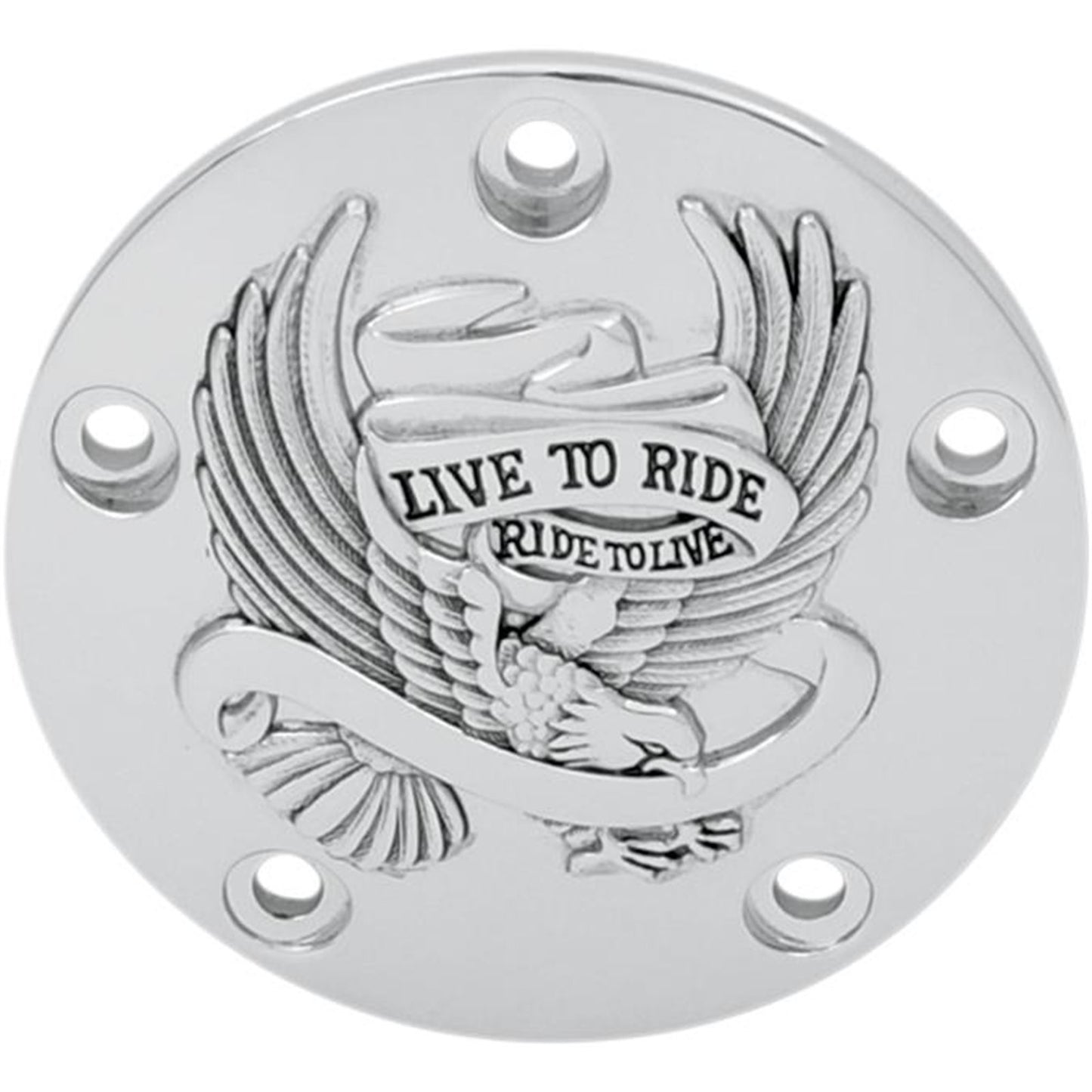 Drag Specialties Points Cover 5 Hole Live to Ride Chrome 0940-0841_257776
