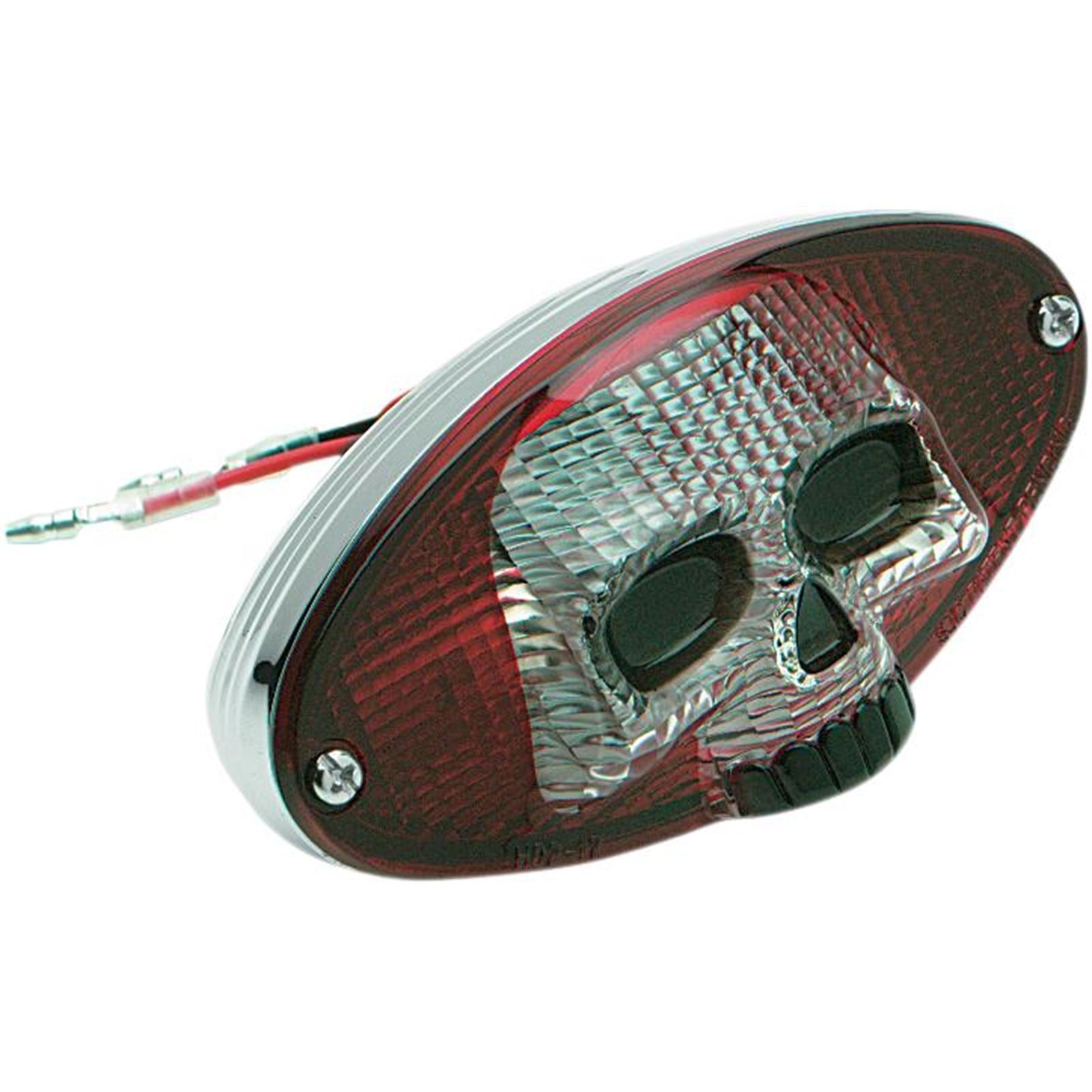 Drag Specialties Taillight - Red Cat Eye with Skull Face 0902-1242_257842
