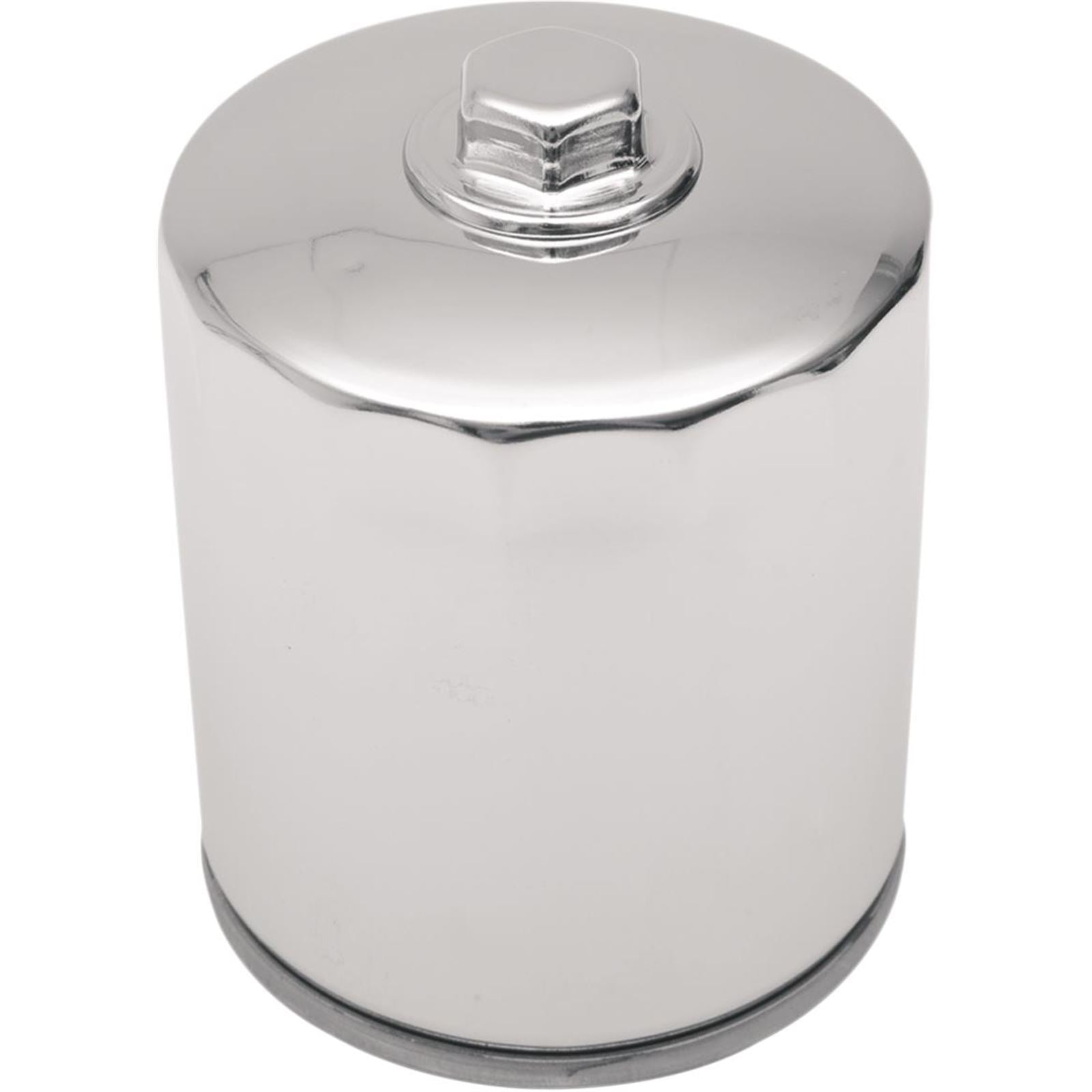 Drag Specialties Magnetic Ring Oil Filter - Chrome - with Nut - 3 1/4" 0712-0008_257887