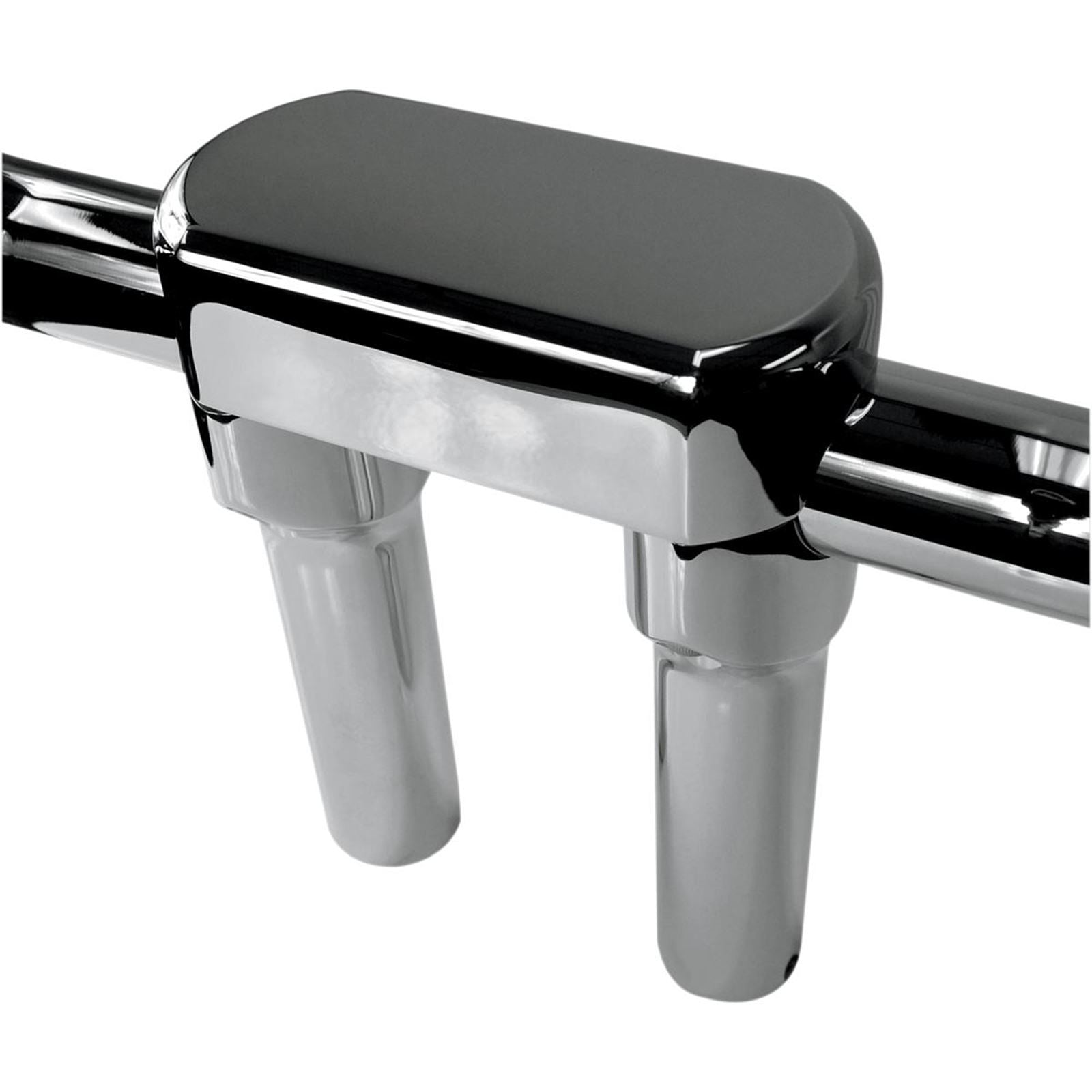 Drag Specialties 6" Chrome Big Buffalo Risers with  Top 0602-0608_257902