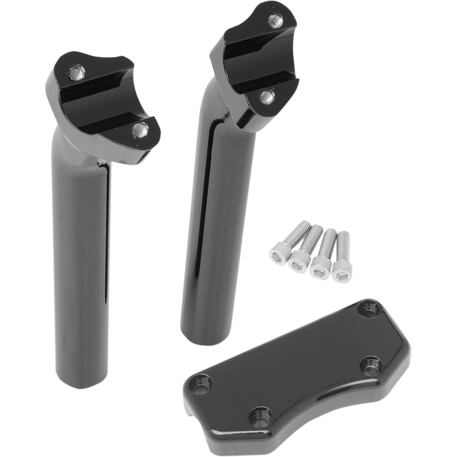 Drag Specialties 9-1/2" Black Buffalo Risers with  Top 0602-0595_257917