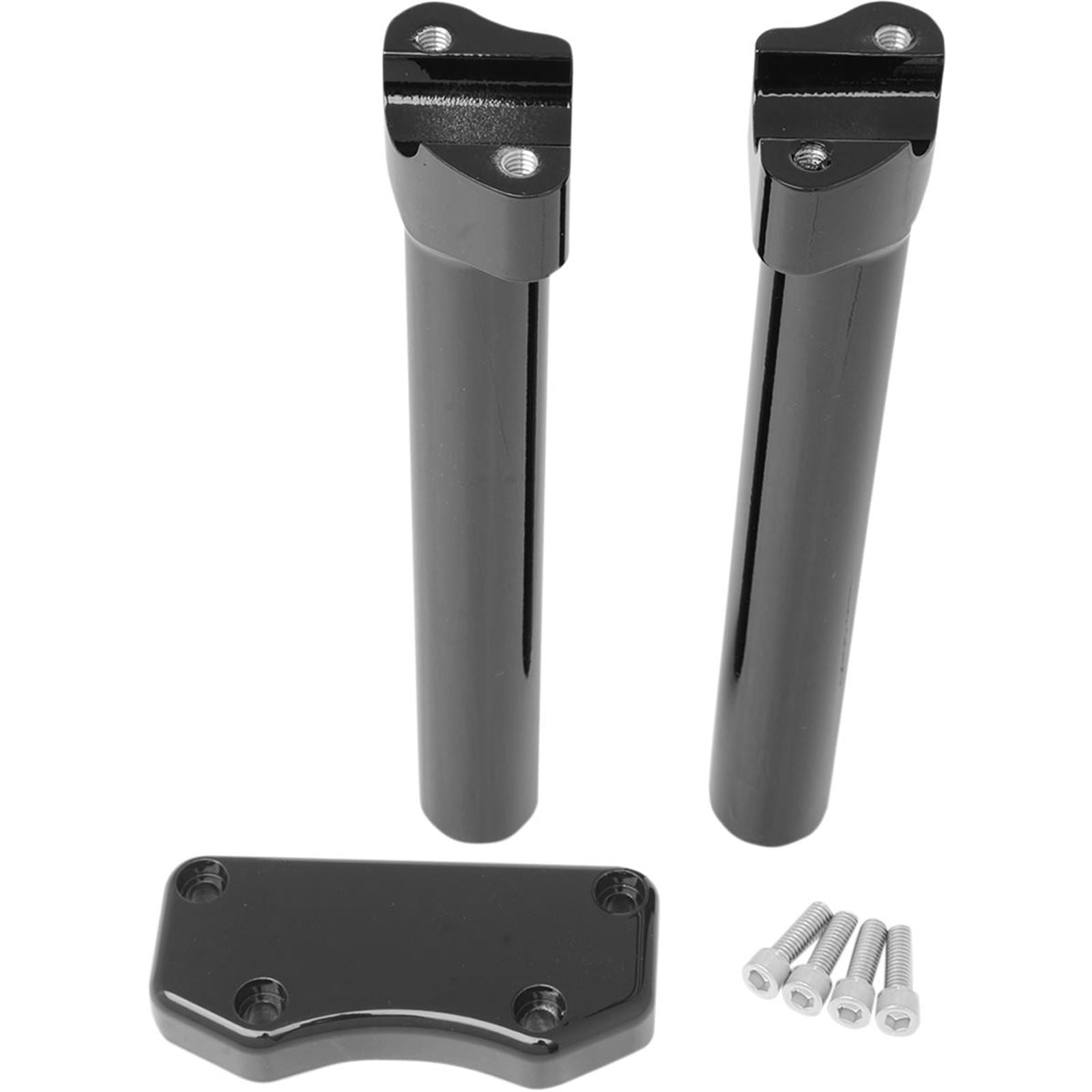 Drag Specialties 10" Black Buffalo Risers with  Top 0602-0597_257919