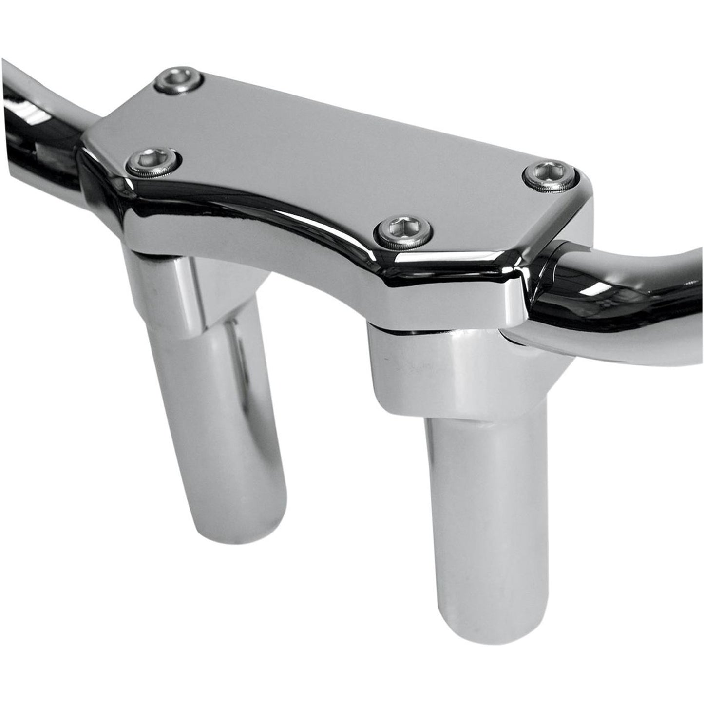 Drag Specialties 4" Chrome Buffalo Risers with  Top 0602-0588_257923