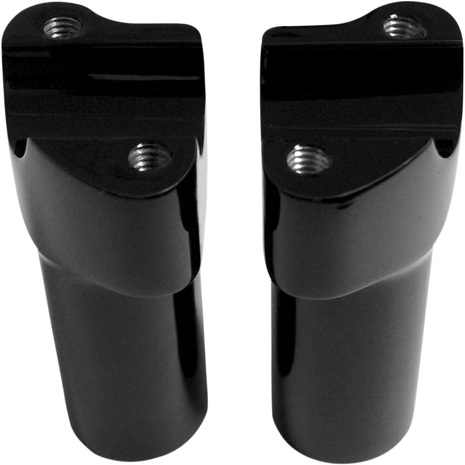 Drag Specialties 4" Black Buffalo Risers with  Top 0602-0589_257924
