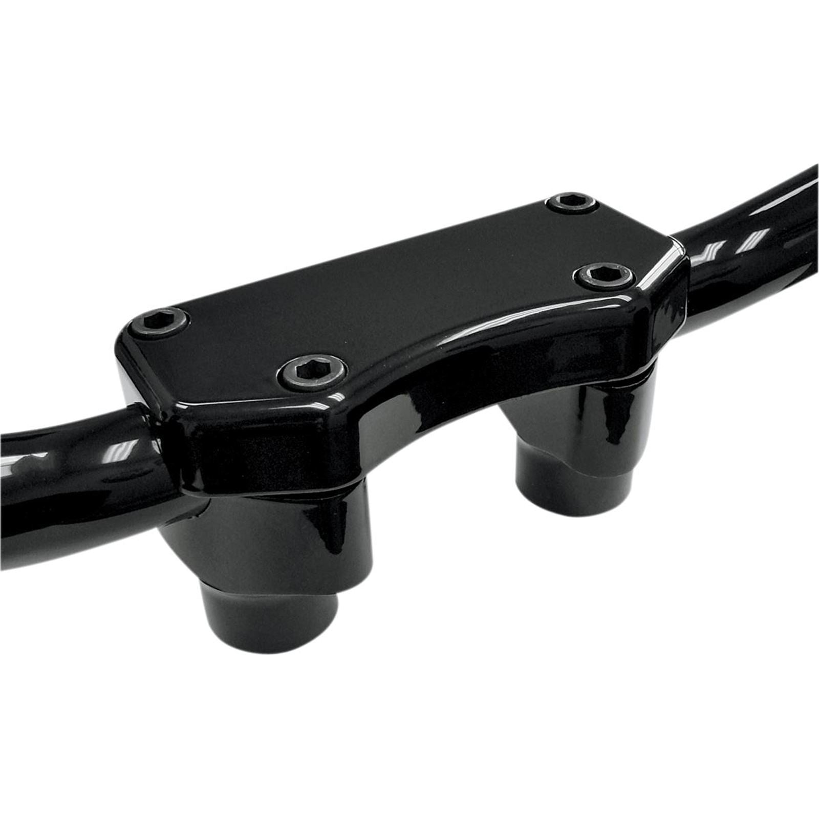 Drag Specialties 1-1/2" Black Buffalo Risers with  Top 0602-0256_257969
