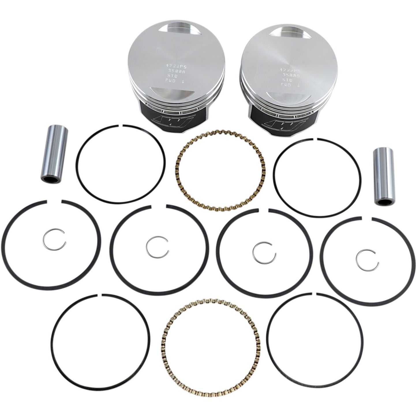 Wiseco - Powersports V-Twin Piston Kit 1340 EVO Big Twin 8.5:1 Compression K1640_497024