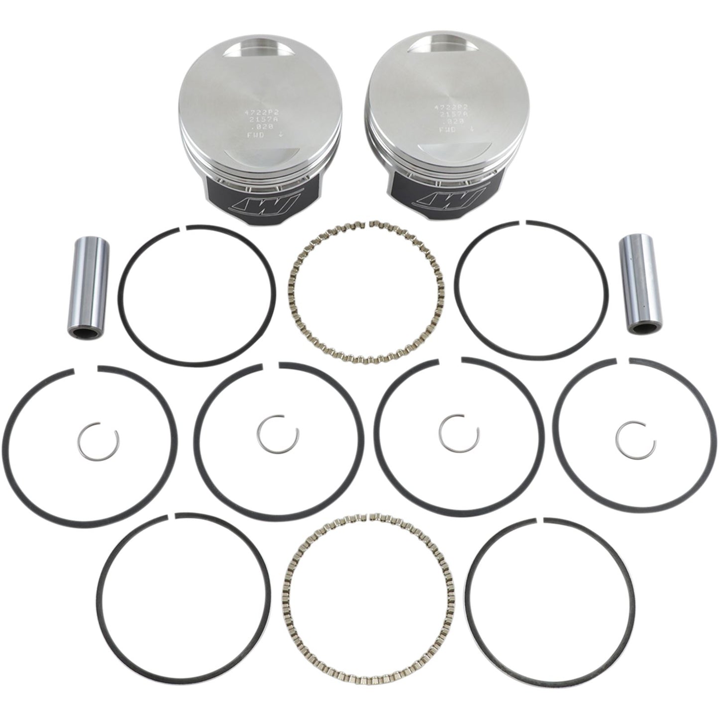 Wiseco - Powersports V-Twin Piston Kit 1340 EVO Big Twin 8.5:1 Compression K1642_497026