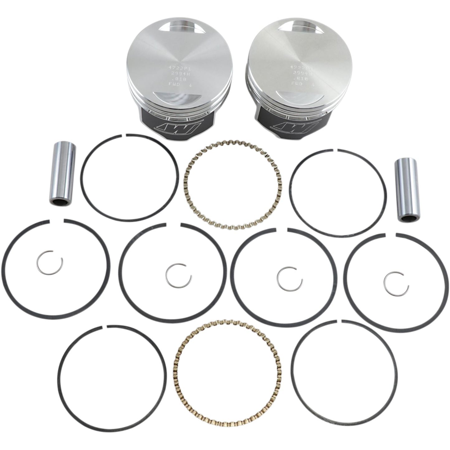 Wiseco - Powersports V-Twin Piston Kit 1340 EVO Big Twin 8.5:1 Compression K1643_497027