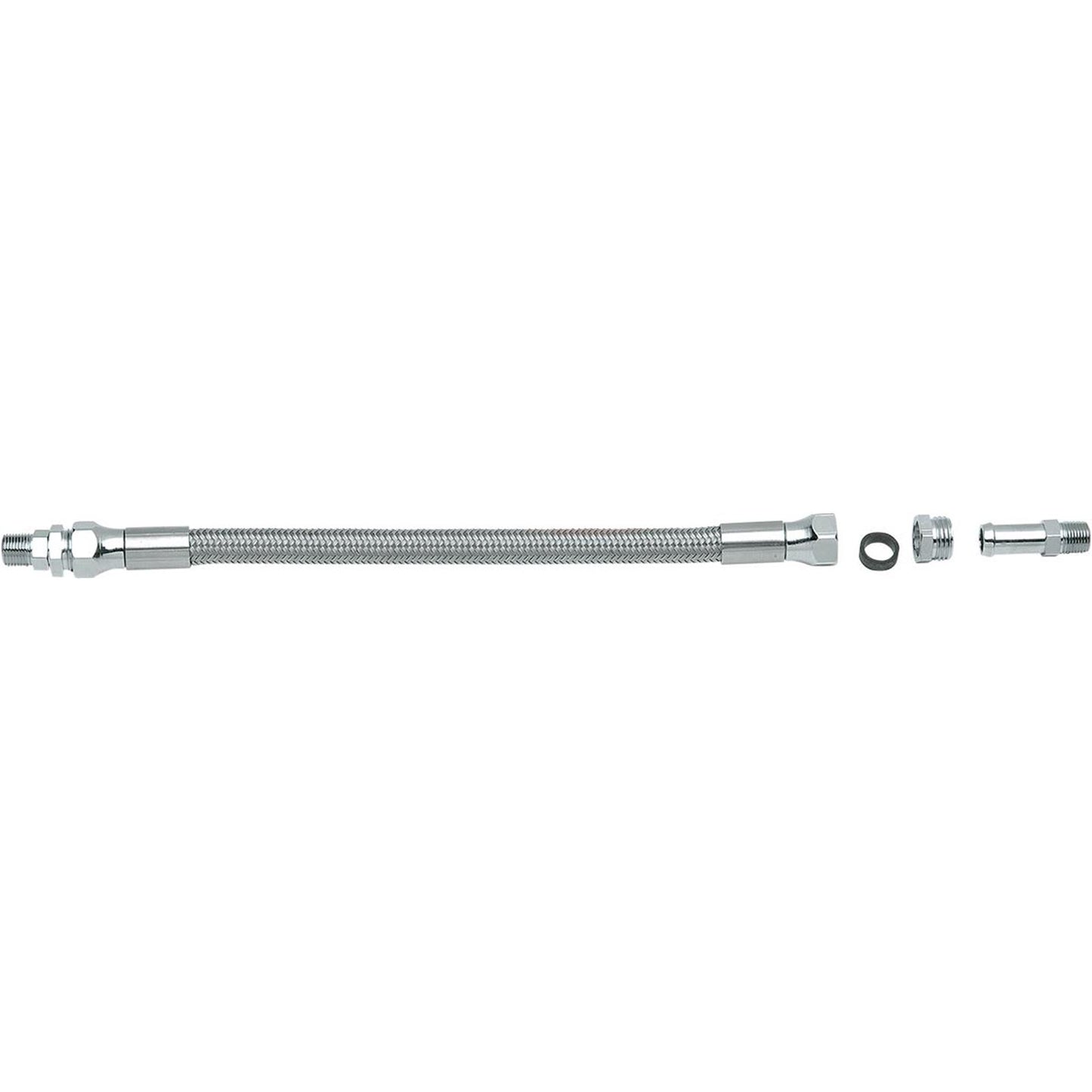 Drag Specialties Oil Line with Fittings - Stainless Steel - 11" 0711-0046_619163