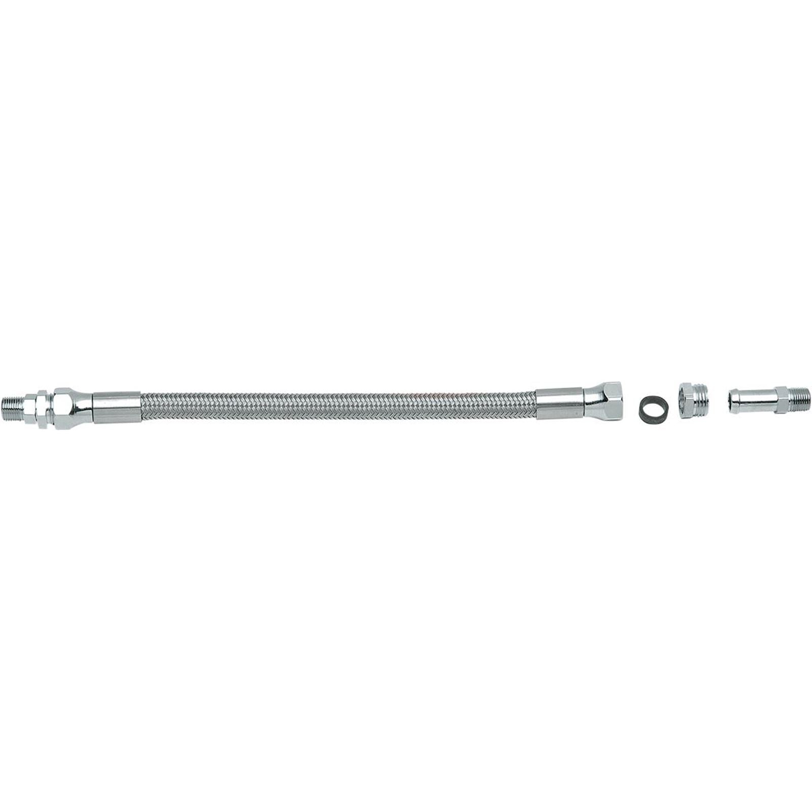 Drag Specialties Oil Line with Fittings - Stainless Steel - 11" 0711-0046_619163