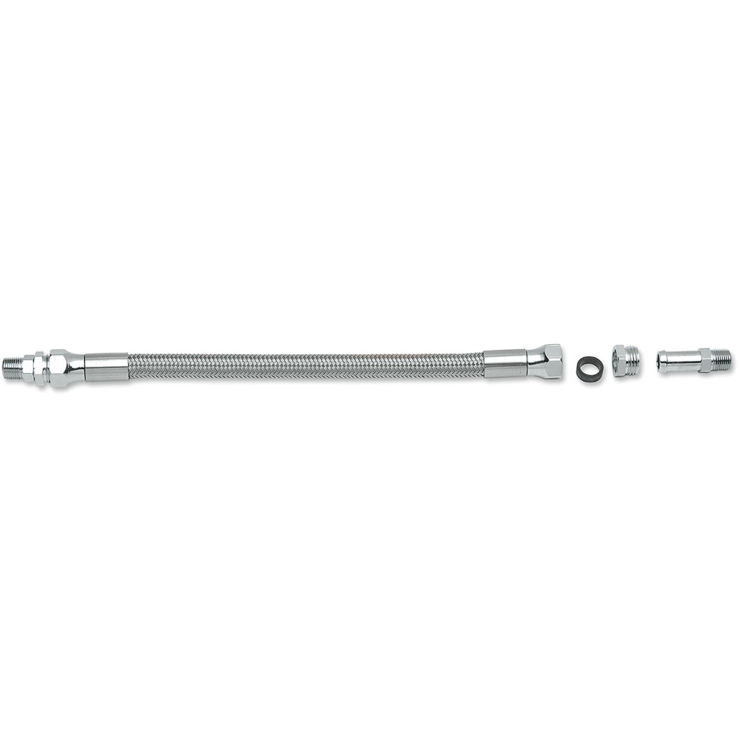 Drag Specialties Oil Line with Fittings - Stainless Steel - 11" 0711-0046_373915