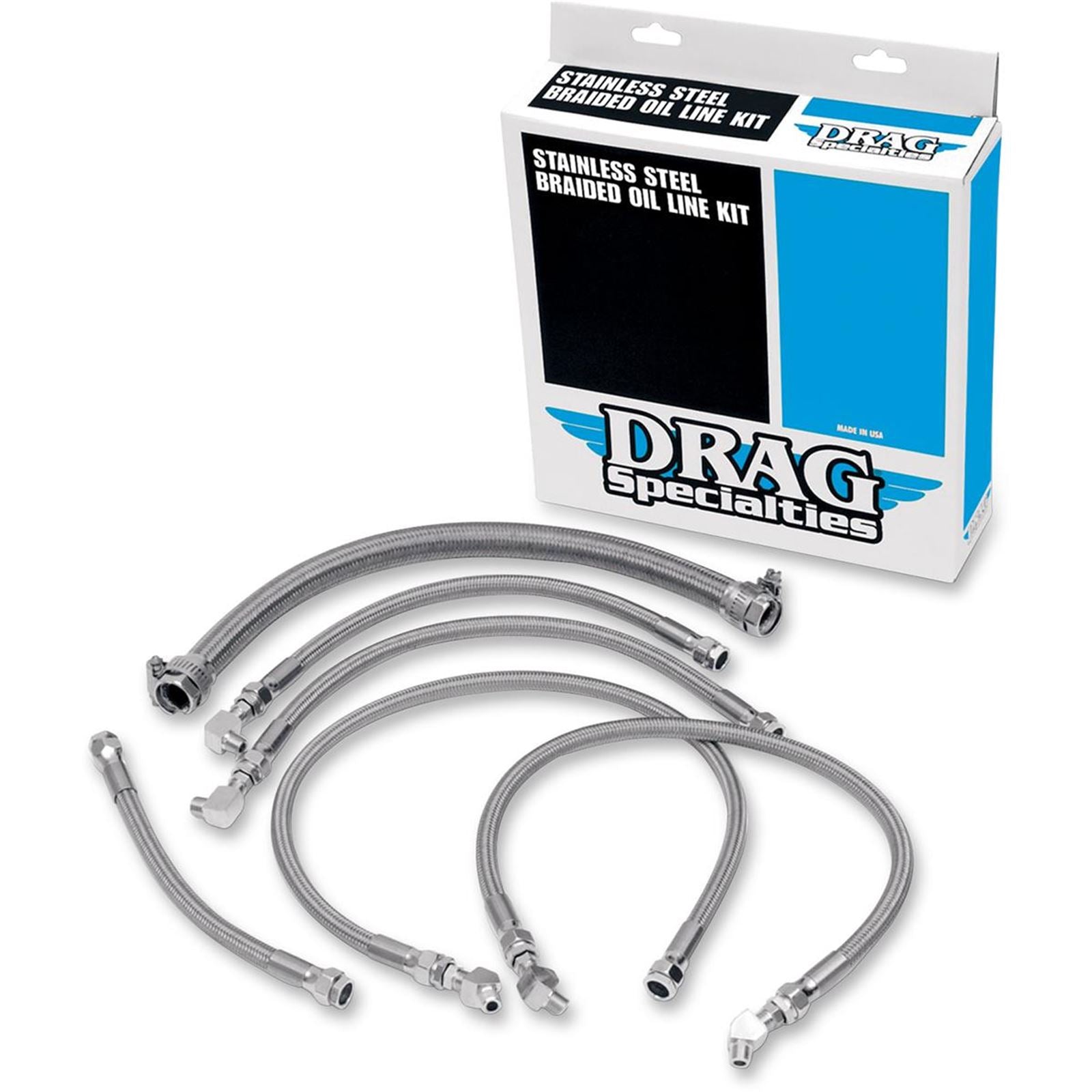 Drag Specialties Oil Line Kit - Stainless Steel - Softail 0711-0034_258378