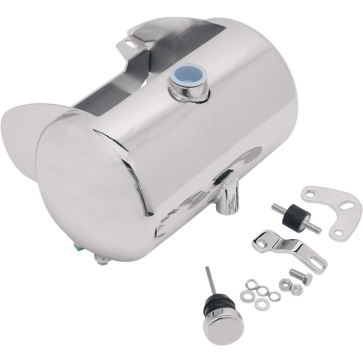 Drag Specialties Oil Tanks - Chrome - Domed - Center Fill 0710-0021_258410