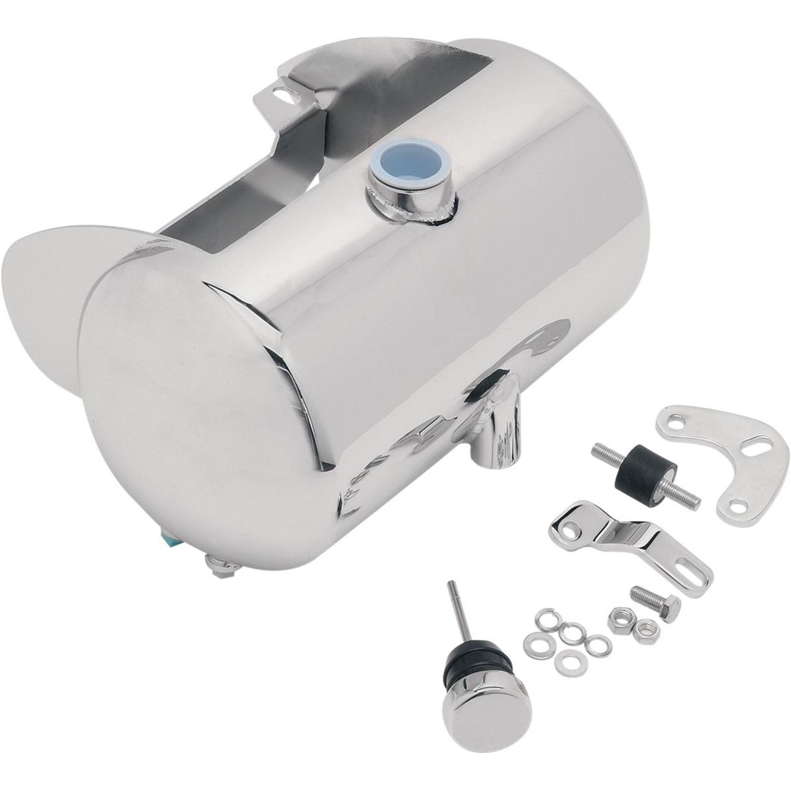Drag Specialties Oil Tanks - Chrome - Domed - Center Fill 0710-0021_258410