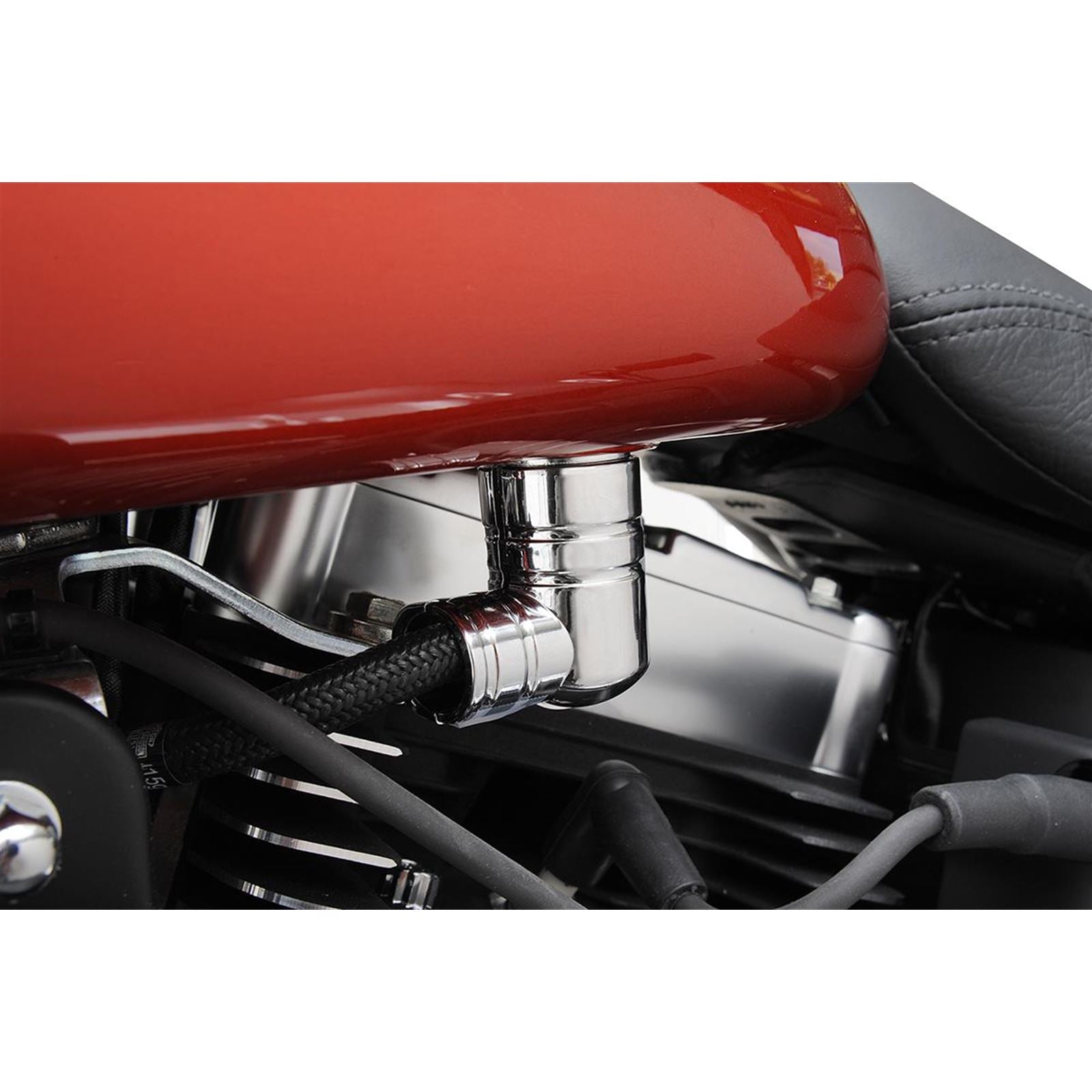 Drag Specialties EFI Fuel Line Fitting Cover - Chrome 0706-0210_258592