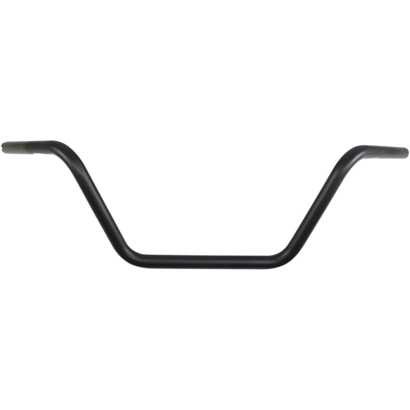 Drag Specialties Flat Black Buckhorn Mid Handlebar for Throttle-by-Wire 0601-4184_258684